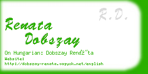 renata dobszay business card